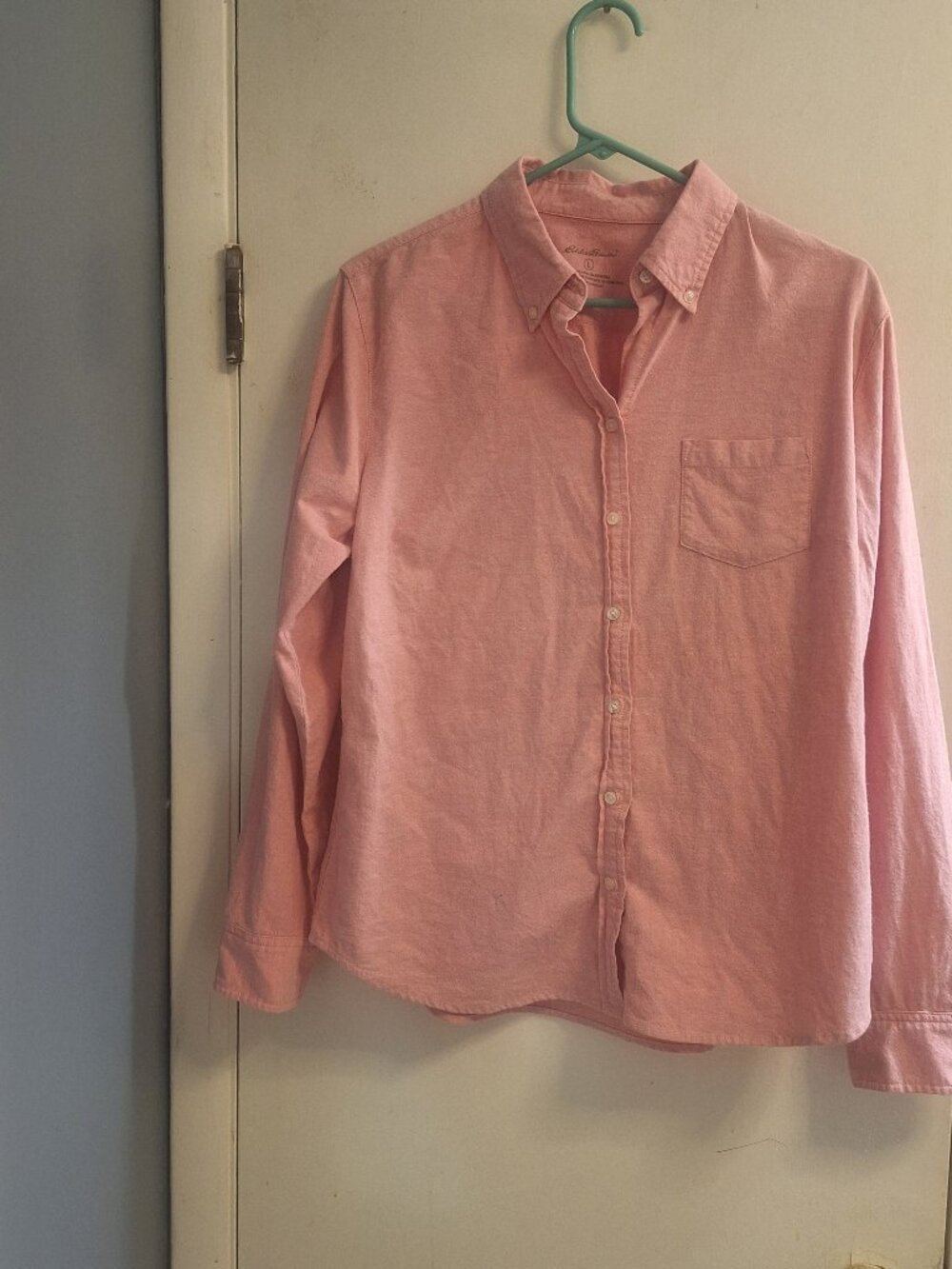 eddie bauer pink button down large